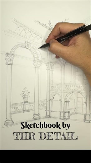 “Royal Vibes Without a Palace | Interior Architecture Sketch”