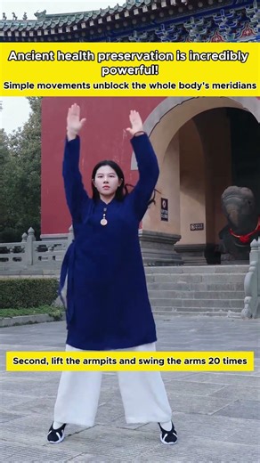 Ancient wellness practice: unblock meridians throughout the whole body #qigong #taichi #health