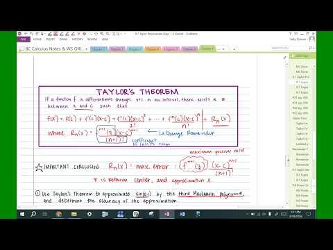 9.7 NOTES (Day 2) LaGrange Error Bound