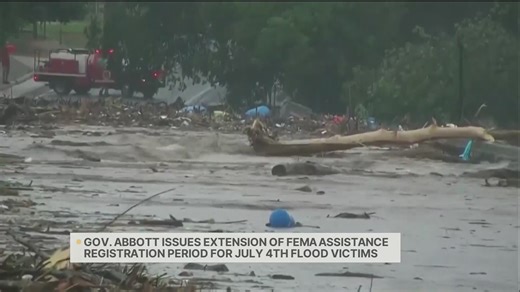 Abbott issues extension of FEMA assistance registration for July 4th flood victims