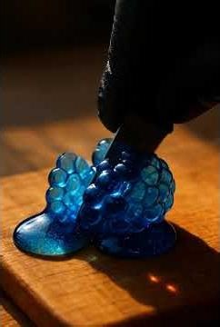 ASMR Blue Raspberry 🫐🔪 #shorts #asmr #trending