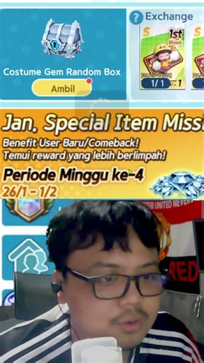 MEMBUKA COSTUME GEM RANDOM BOX SESUAI REQUEST LOH YA #shortsfeed #shorts #lineletsgetrich #getrich