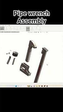 Pipe Wrench assembly SolidWorks Tutorial! SolidWorks