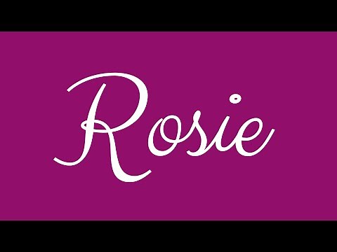 Learn how to Sign the Name Rosie Stylishly in Cursive Writing