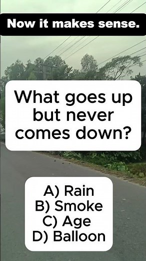 What Goes Up But Never Comes Down? | IQ VistaX #iqvistax #brainteaser #riddle #brainboost #AgeRiddle