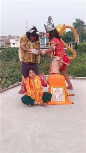 Hanuman Ji Apne bhakt ki Raksha karne Dharti log per a gaye🙏🚩#hanuman #viralvideo #ram #short 🙏🚩