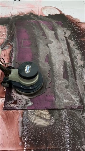 Full slime covered outdoor carpet cleaning
