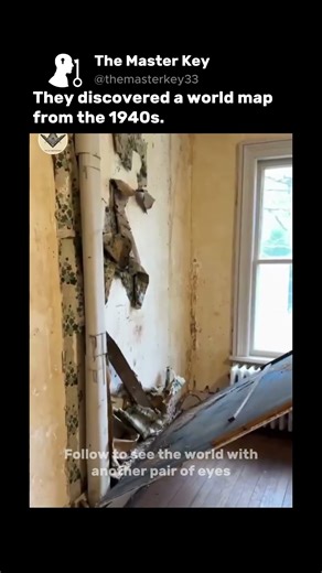 They discovered a world map from the 1940s