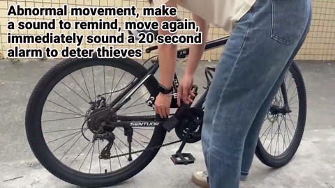 Bike Chain Lock with 110dB Alarm - 4Ft Heavy Duty Bike Chain Lock, 8MM Security E Scooter Lock with Anti-Theft Alarm,IP65 Waterproof Bike Lock for Bicycle,Scooter,Motorcycle,Gate