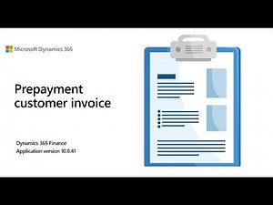 Prepayment customer invoice | 10.0.41 | D365 Finance