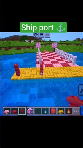 How to make ship port in Minecraft 🤔 || easy ship port in Minecraft #minecraft