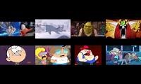 Mix of 8 videos from youtube : kinghammer studios yell roar burp scream crossovers