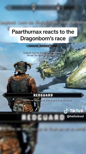 Paarthurnax Reacts to the Dragonborn’s Race in Skyrim
