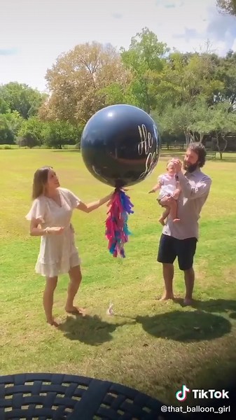 Gender Reveal Balloon Pop: It's a Girl!