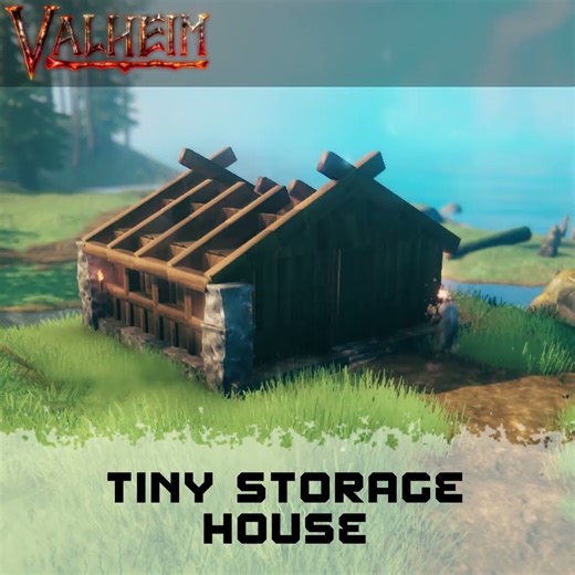 Valheim Tiny Storage Shed - Mid Game - (Speed Build Short) #valheim #speedbuild