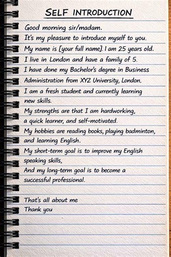 How to introduce yourself in English | Self introduction in interview | Daily use English sentences