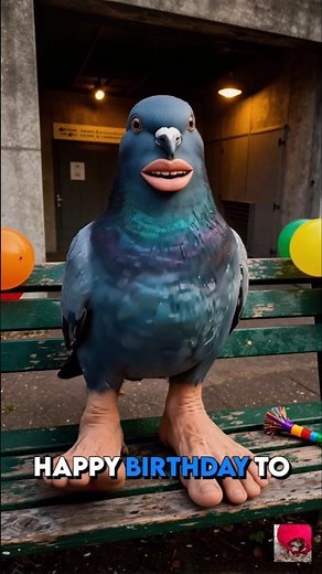 Ai Pigeon singing Happy birthday to you!🥹🥳 #pigeon #happybirthday #aislop #madewithcantina
