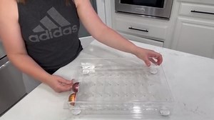 Coffee Pod Holder for Nespresso Vertuo, 2 in 1 Clear Acrylic Coffee Pod Organizer with Wheels & Appliance Slider for Countertop, Sliding Tray for Kitchen Appliances