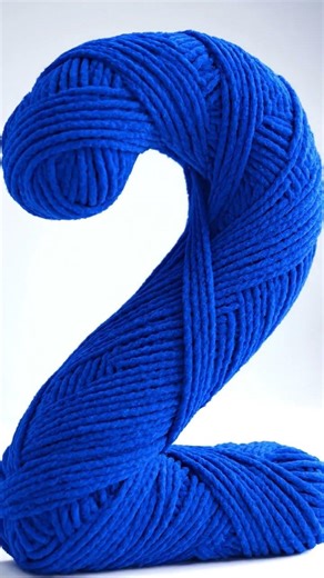 number 2 blue thread club ultra-realistic 3D
