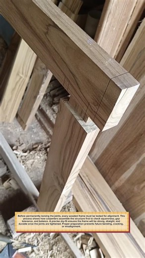 Dry Fit Wooden Frame Alignment Technique #furnituremaking #carpentry #diywood #woodworking