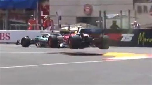 Lewis Hamilton sent 'flying' as Ferrari involved in scary Monaco GP incidents