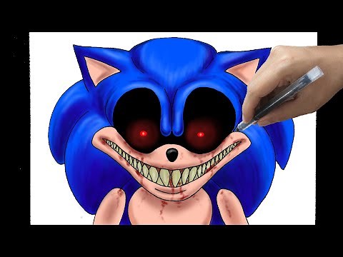 How to draw sonic.exe
