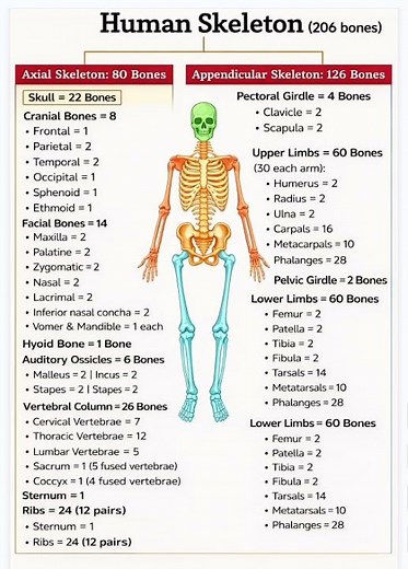 206 Bones of the Human Body | Complete Human Skeleton Anatomy Explained
