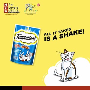 2K views | [Feature] All it takes is a shake to have your cat come running!  Irresistible inside & out, each Temptations cat treat is a combination of delicious crunch and flavorful filling.  ✅ 100% nutritionally complete ✅ Free of any artificial flavouring ✅ Resealable pouch for freshness Enjoy for $4.60 each in Pet Lovers Centre Singapore! | Pet Lovers Centre Singapore | Facebook