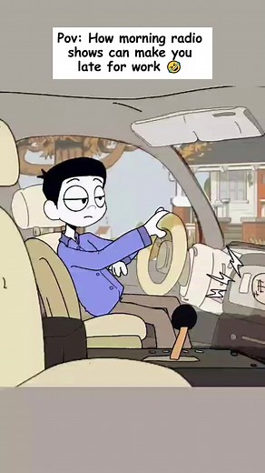 How morning radio shows can make you late for work 🤣 #animation #fyp #viral #animation #fyp #viral #comedy #funny #relatinships #dating #radioshow