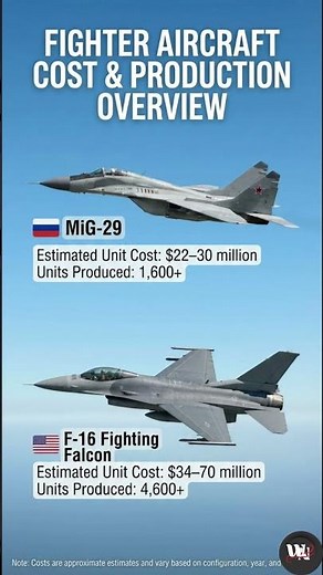 MiG-29 and F-16 — Cost & Production Overview