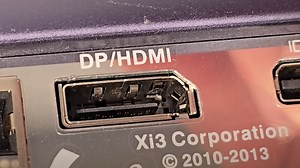 Rare port that combines DisplayPort and HDMI discovered on Piston Xi3, the failed Steam Machine