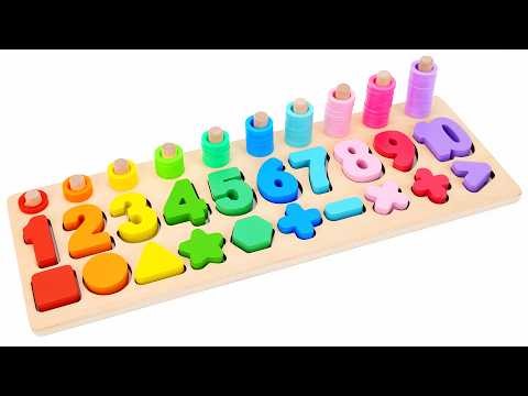 Best Learning Numbers, Shapes & Colors 🧩🔢 | Fun Match The Piece Puzzle | Preschool Toddler Learning