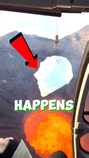 Dropped a Giant Ice Cube into a Volcano and This Happened‼️😱