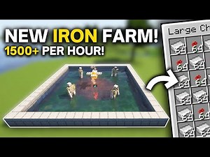 Minecraft New IRON Farm in 1.21+ NEW DESIGN Java and Bedrock