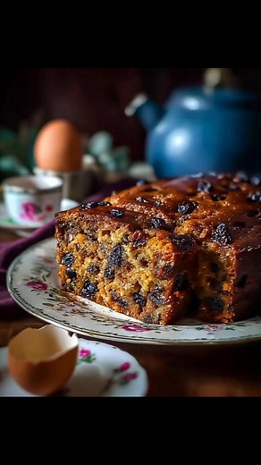 Hairy Bikers' Steamed Fruit Cake • 125g unsalted butter • 175g light brown sugar • 200g raisins • 200g sultanas • 100g currants • 50g mixed candied peel • 225g self-raising flour • 1.5 teaspoons mixed spice • 0.5 teaspoon baking soda • 2 large eggs (beaten) • 225ml water 1. Preheat your oven to 160°C (140°C for fan ovens) or gas mark 3. Grease and line a 900g loaf tin with baking parchment. 2. In a saucepan, combine the butter, brown sugar, and water, and heat gently until the butter has fully m