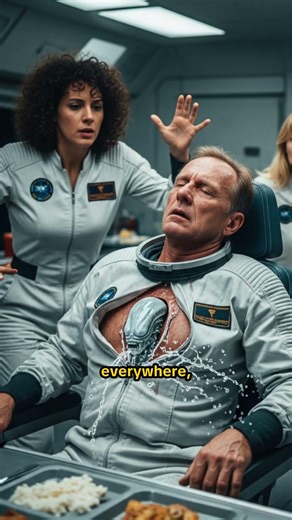 Alien's chestburster shock was REAL 😱 #Alien #Horror #Movies Ridley Scott hid the gore so the ca...