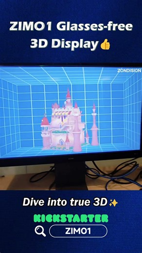 ✨Dive into true 3D! ZIMO1 Glasses-free 3D Display Demo #3d #3dprinting #pcsetup