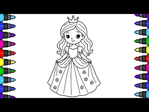 Princess Drawing For Kids | Easy & Cute Princess Drawing Step by Step |