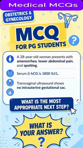β-hCG 1800 & No Gestational Sac 🤯 What’s Next?#Shorts