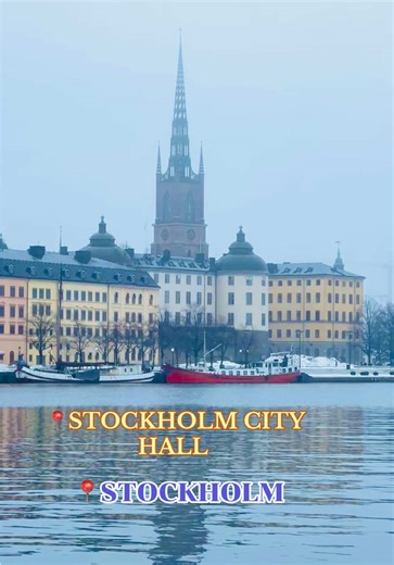 It's foggy and light rain in Stockholm today!🇸🇪🌫️🌫️☔️💦🌊🌧️🌧️💧💧STOCKHOLM CITY HALL🇸🇪🏙️🏆#stockholm #sweden #winter #snow #reels