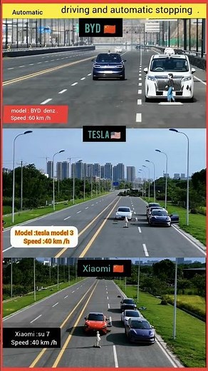 BYD Destroys Tesla & Xiaomi?! 😱 AEB Brake Test!