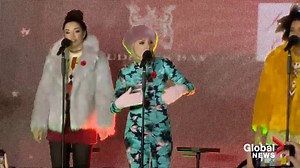 3.5K views · 26 reactions | Carly Rae Jepsen and Toronto singer-songwriter Johnny Orlando delivered holiday cheer to the city at the Hudson's Bay annual holiday window unveiling Related: https://globalnews.ca/tag/christmas/ | Global Toronto | Facebook