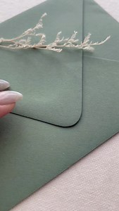 Green tones and a delicate border detail 🕊️ | Olive Paperie Co.