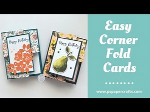 How to make Easy Corner Fold Cards