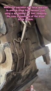 Removing High-Tension Brake Springs | Heavy Duty Maintenance 🚛 #Mechanic #HeavyDuty #TruckRepair