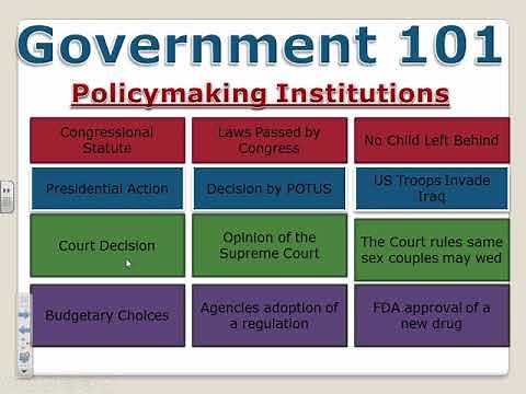 Policy Making Institutions