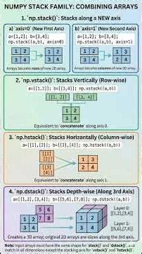 Stacking Functions (vstack(), hstack(), dstack()) in NumPy #datascience #pythonprogramming #python
