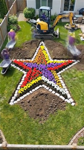 Epic Star-Shaped Garden | Backyard Landscaping Idea #gardeninspo #diy #transformation