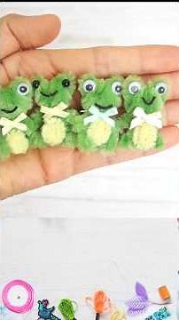 DIY Cute Frog Pipe Cleaner Tutorial #pipecleanercrafts #easy