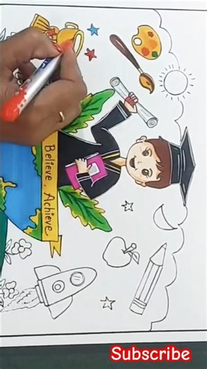 International Students Day poster🤩📚#art #drawing #shorts #studentsday